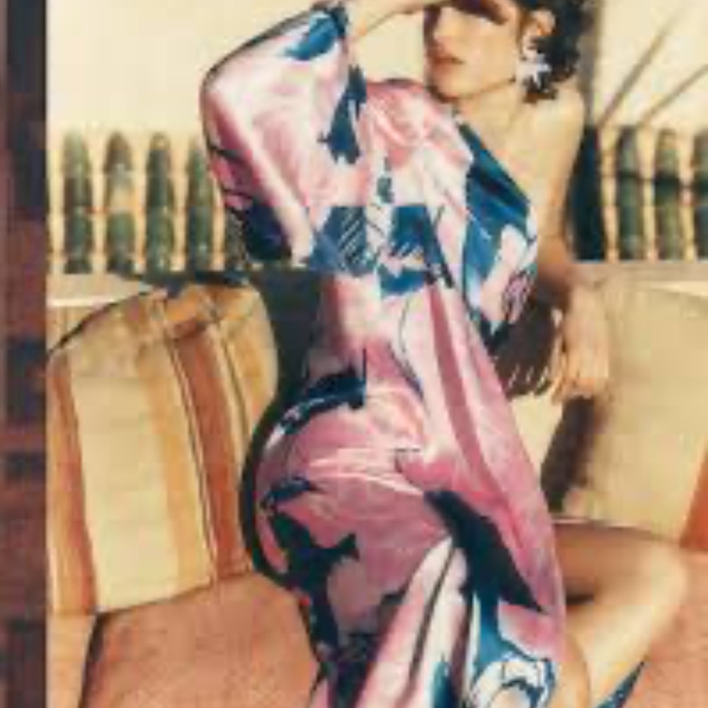 Figue Greta Floral-Print One-Shoulder Slit-Hem Silk Maxi Dress - Picture 2 of 16
